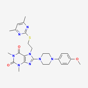 7-(2-((4,6-dimethylpyrimidin-2-yl)thio)ethyl)-8-(4-(4-methoxyphenyl)piperazin-1-yl)-1,3-dimethyl-1H-purine-2,6(3H,7H)-dione