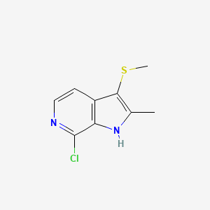 7-chloro-2-methyl-3-(methylsulfanyl)-1H-pyrrolo[2,3-c]pyridine