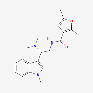 molecular formula C20H25N3O2 B2430117 N-(2-(dimethylamino)-2-(1-methyl-1H-indol-3-yl)ethyl)-2,5-dimethylfuran-3-carboxamide CAS No. 1396800-96-6
