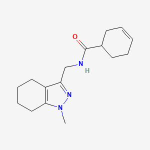 molecular formula C16H23N3O B2430188 N-((1-methyl-4,5,6,7-tetrahydro-1H-indazol-3-yl)methyl)cyclohex-3-enecarboxamide CAS No. 1448130-98-0
