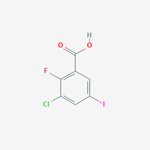 molecular formula C7H3ClFIO2 B2430199 3-Chloro-2-fluoro-5-iodobenzoic acid CAS No. 1000162-09-3