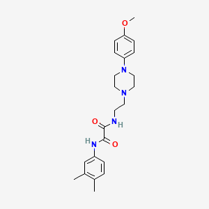 molecular formula C23H30N4O3 B2430201 N1-(3,4-dimethylphenyl)-N2-(2-(4-(4-methoxyphenyl)piperazin-1-yl)ethyl)oxalamide CAS No. 1049570-84-4