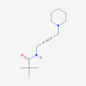 molecular formula C14H24N2O B2430207 N-(4-(piperidin-1-yl)but-2-yn-1-yl)pivalamide CAS No. 1396856-57-7