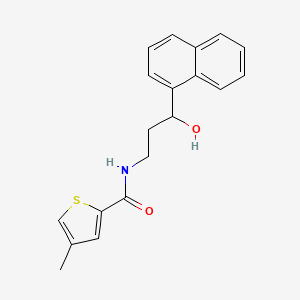 molecular formula C19H19NO2S B2430212 N-(3-hydroxy-3-(naphthalen-1-yl)propyl)-4-methylthiophene-2-carboxamide CAS No. 1421449-47-9