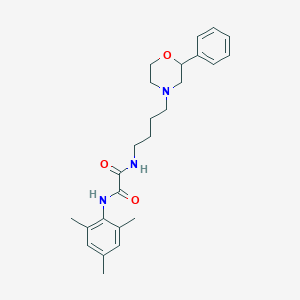 molecular formula C25H33N3O3 B2430252 N1-mesityl-N2-(4-(2-phenylmorpholino)butyl)oxalamide CAS No. 954006-47-4