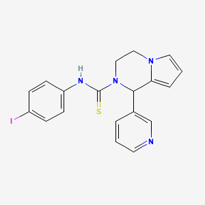 molecular formula C19H17IN4S B2430282 N-(4-iodophenyl)-1-(pyridin-3-yl)-3,4-dihydropyrrolo[1,2-a]pyrazine-2(1H)-carbothioamide CAS No. 393832-89-8