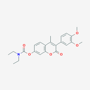 B2430322 3-(3,4-dimethoxyphenyl)-4-methyl-2-oxo-2H-chromen-7-yl diethylcarbamate CAS No. 869080-62-6
