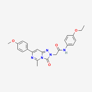 molecular formula C23H23N5O4 B2430330 N-(4-ethoxyphenyl)-2-[7-(4-methoxyphenyl)-5-methyl-3-oxo-2H,3H-[1,2,4]triazolo[4,3-c]pyrimidin-2-yl]acetamide CAS No. 1251590-43-8