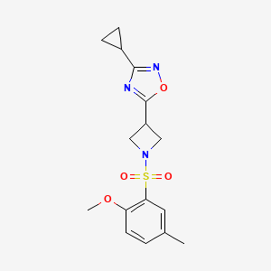 3-Cyclopropyl-5-(1-((2-methoxy-5-methylphenyl)sulfonyl)azetidin-3-yl)-1,2,4-oxadiazole