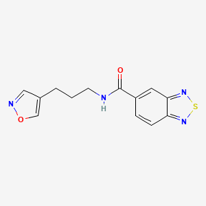 molecular formula C13H12N4O2S B2430339 N-[3-(1,2-oxazol-4-yl)propyl]-2,1,3-benzothiadiazole-5-carboxamide CAS No. 1904230-28-9