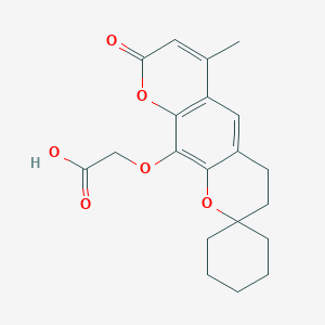 [(6'-methyl-8'-oxo-3',4'-dihydro-8'H-spiro[cyclohexane-1,2'-pyrano[3,2-g]chromen]-10'-yl)oxy]acetic acid