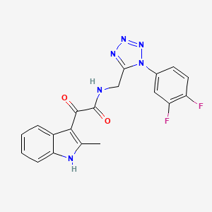 N-((1-(3,4-difluorophenyl)-1H-tetrazol-5-yl)methyl)-2-(2-methyl-1H-indol-3-yl)-2-oxoacetamide