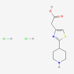2-(2-(Piperidin-4-yl)thiazol-4-yl)acetic acid dihydrochloride
