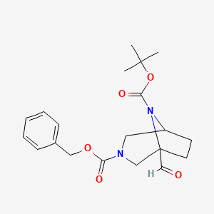 3-O-Benzyl 8-O-tert-butyl 1-formyl-3,8-diazabicyclo[3.2.1]octane-3,8-dicarboxylate