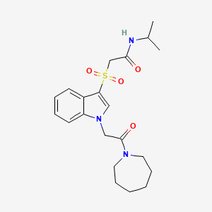 2-((1-(2-(azepan-1-yl)-2-oxoethyl)-1H-indol-3-yl)sulfonyl)-N-isopropylacetamide