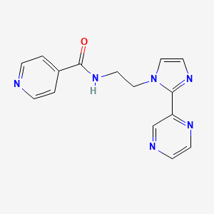 N-(2-(2-(pyrazin-2-yl)-1H-imidazol-1-yl)ethyl)isonicotinamide