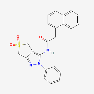 molecular formula C23H19N3O3S B2430376 N-(5,5-dioxido-2-phenyl-4,6-dihydro-2H-thieno[3,4-c]pyrazol-3-yl)-2-(naphthalen-1-yl)acetamide CAS No. 681266-18-2
