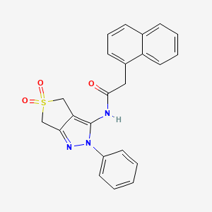N-(5,5-dioxido-2-phenyl-4,6-dihydro-2H-thieno[3,4-c]pyrazol-3-yl)-2-(naphthalen-1-yl)acetamide