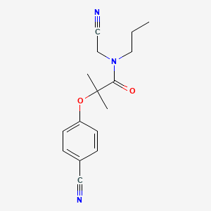 molecular formula C16H19N3O2 B2430387 N-(Cyanomethyl)-2-(4-cyanophenoxy)-2-methyl-N-propylpropanamide CAS No. 1645503-31-6