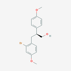 molecular formula C17H19BrO3 B024304 (S)-3-(2-Bromo-4-methoxyphenyl)-2-(4-methoxyphenyl)propan-1-OL CAS No. 917379-11-4