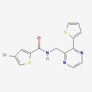 4-bromo-N-((3-(thiophen-2-yl)pyrazin-2-yl)methyl)thiophene-2-carboxamide