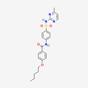 N-[4-[(4-methylpyrimidin-2-yl)sulfamoyl]phenyl]-4-pentoxybenzamide