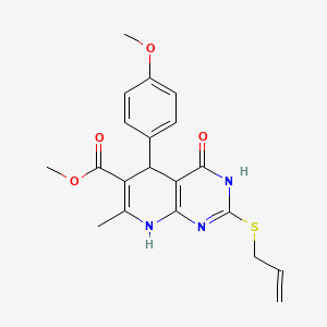 Methyl 2-(allylthio)-5-(4-methoxyphenyl)-7-methyl-4-oxo-3,4,5,8-tetrahydropyrido[2,3-d]pyrimidine-6-carboxylate