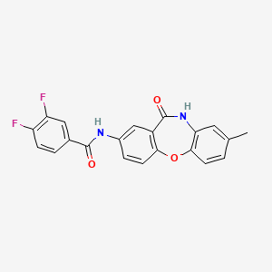 3,4-difluoro-N-(8-methyl-11-oxo-10,11-dihydrodibenzo[b,f][1,4]oxazepin-2-yl)benzamide