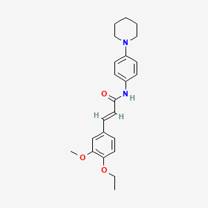 (E)-3-(4-ethoxy-3-methoxyphenyl)-N-(4-(piperidin-1-yl)phenyl)acrylamide