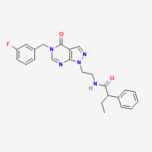N-(2-(5-(3-fluorobenzyl)-4-oxo-4,5-dihydro-1H-pyrazolo[3,4-d]pyrimidin-1-yl)ethyl)-2-phenylbutanamide