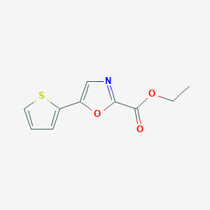 molecular formula C10H9NO3S B2430428 Ethyl 5-(thiophen-2-yl)oxazole-2-carboxylate CAS No. 1807537-62-7