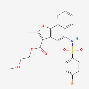2-Methoxyethyl 5-(4-bromobenzenesulfonamido)-2-methylnaphtho[1,2-B]furan-3-carboxylate