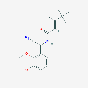 (E)-N-[Cyano-(2,3-dimethoxyphenyl)methyl]-3,4,4-trimethylpent-2-enamide
