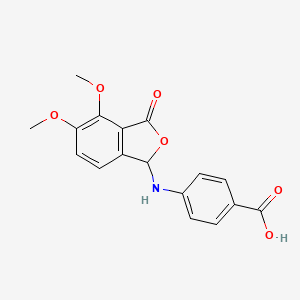 4-((4,5-Dimethoxy-3-oxo-1,3-dihydroisobenzofuran-1-yl)amino)benzoic acid