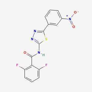 2,6-difluoro-N-[5-(3-nitrophenyl)-1,3,4-thiadiazol-2-yl]benzamide