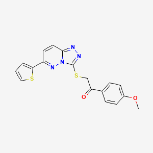 1-(4-Methoxyphenyl)-2-[(6-thiophen-2-yl-[1,2,4]triazolo[4,3-b]pyridazin-3-yl)sulfanyl]ethanone