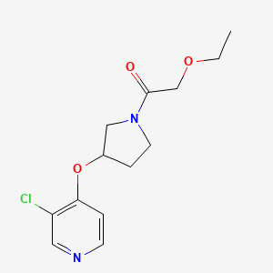 molecular formula C13H17ClN2O3 B2430441 1-(3-((3-Chloropyridin-4-yl)oxy)pyrrolidin-1-yl)-2-ethoxyethanone CAS No. 2034495-62-8