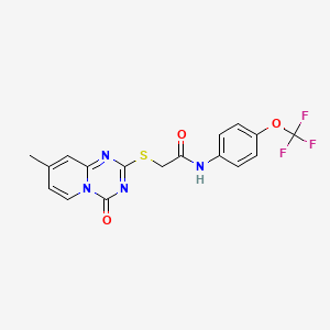 2-(8-methyl-4-oxopyrido[1,2-a][1,3,5]triazin-2-yl)sulfanyl-N-[4-(trifluoromethoxy)phenyl]acetamide