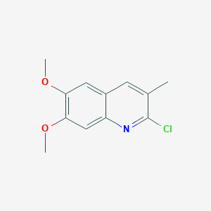 molecular formula C12H12ClNO2 B2430470 2-Chloro-6,7-dimethoxy-3-methylquinoline CAS No. 577967-81-8