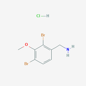 (2,4-Dibromo-3-methoxyphenyl)methanamine;hydrochloride