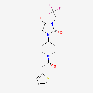 1-{1-[2-(Thiophen-2-yl)acetyl]piperidin-4-yl}-3-(2,2,2-trifluoroethyl)imidazolidine-2,4-dione