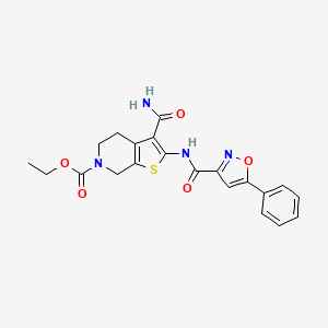 ethyl 3-carbamoyl-2-(5-phenylisoxazole-3-carboxamido)-4,5-dihydrothieno[2,3-c]pyridine-6(7H)-carboxylate