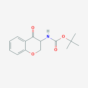 molecular formula C14H17NO4 B2430493 tert-butyl N-(4-oxo-3,4-dihydro-2H-1-benzopyran-3-yl)carbamate CAS No. 1159340-13-2