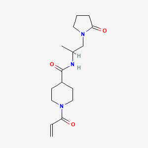 N-[1-(2-Oxopyrrolidin-1-yl)propan-2-yl]-1-prop-2-enoylpiperidine-4-carboxamide