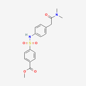 molecular formula C18H20N2O5S B2430544 methyl 4-({4-[(dimethylcarbamoyl)methyl]phenyl}sulfamoyl)benzoate CAS No. 1396862-89-7