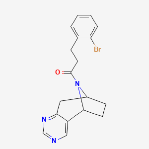 B2430561 3-(2-bromophenyl)-1-((5R,8S)-6,7,8,9-tetrahydro-5H-5,8-epiminocyclohepta[d]pyrimidin-10-yl)propan-1-one CAS No. 2060918-01-4