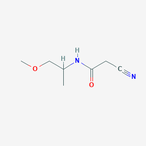 molecular formula C7H12N2O2 B2430565 2-cyano-N-(1-methoxypropan-2-yl)acetamide CAS No. 554406-75-6