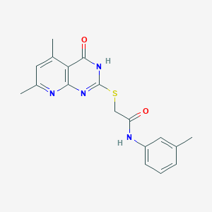 2-(4-Hydroxy-5,7-dimethyl-pyrido[2,3-d]pyrimidin-2-ylsulfanyl)-N-m-tolyl-acetamide