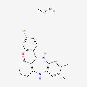 10-(4-Bromophenyl)-5,6-dimethyl-2,9-diazatricyclo[9.4.0.0^{3,8}]pentadeca-1(11),3,5,7-tetraen-12-one; ethanol