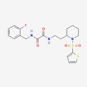 N1-(2-fluorobenzyl)-N2-(2-(1-(thiophen-2-ylsulfonyl)piperidin-2-yl)ethyl)oxalamide